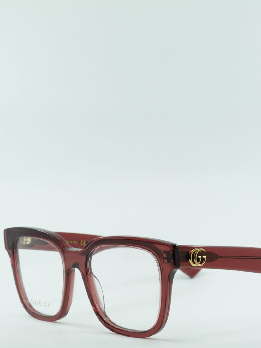 Gucci GG0958O 006 Eyeglasses Burgundy 52mm Square Frame